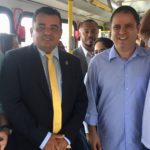 Edson Gaguinho participa da entrega de 17 novos ônibus com ar-condicionado em São Luís